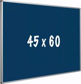 Prikbord kurk PRO - Aluminium frame - Eenvoudige montage - Punaises - Blauw - Prikborden - 45x60cm