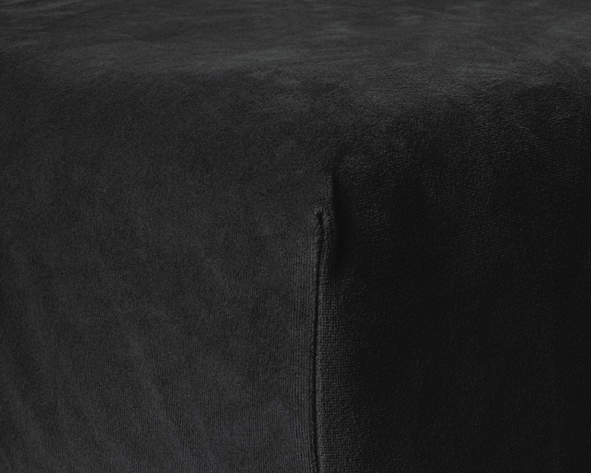 Sleeptime Velvet Hoeslaken - DE MEEST ZACHTE HOESLAKEN - 90x200 - Zwart