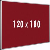 Prikbord kurk PRO - Aluminium frame - Eenvoudige montage - Punaises - Rood - Prikborden - 120x180cm