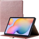 Phreeze Tablethoes - Geschikt voor Samsung Galaxy Tab S6 Lite - 2022 - Luxe Lederen Hoesje - Ingebouwde Standaard met Kaarthouders - Hoesje met Magnetische Sluiting - Beschermhoes - Roze Goud