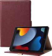 Phreeze Tablethoes - Geschikt voor iPad 2022 10e Generatie - 10.9 Inch - Luxe Lederen Hoesje - Ingebouwde Standaard met Kaarthouders - Hoesje met Magnetische Sluiting - Beschermhoes - Wijnrood