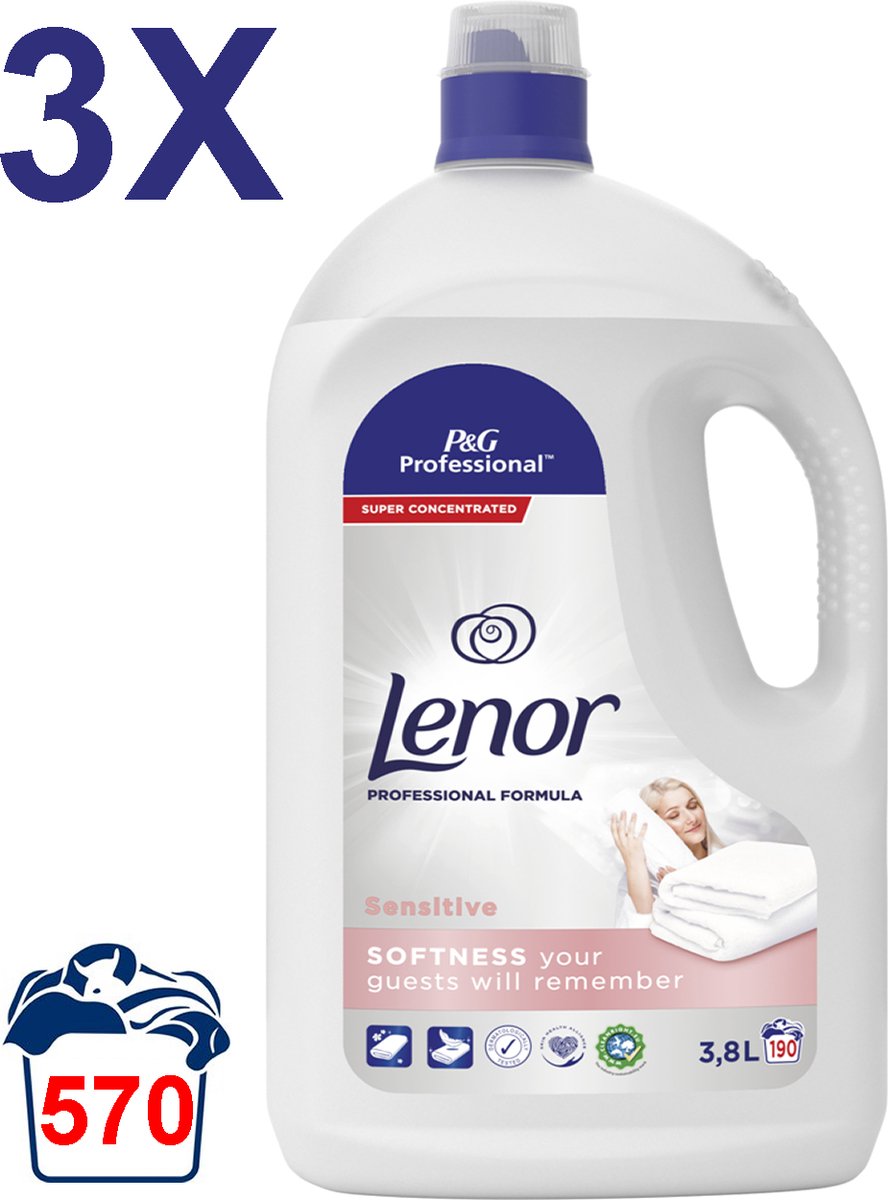 Goedkoopste Lenor - Wasverzachter - Sensitive - 570 Wasbeurten - 11,4L