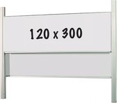 Whiteboard PRO - 2 in 1 - Geëmailleerd staal - Weekplanner - Maandplanner - Jaarplanner - Magnetisch - Wit - 120x300cm