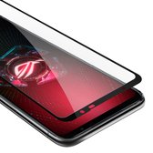 Cadorabo Screenprotector geschikt voor Asus ROG Phone 5 Volledig scherm pantserfolie Beschermfolie in TRANSPARANT met ZWART - Gehard (Tempered) display beschermglas in 9H hardheid met 3D Touch