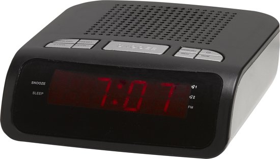 Denver Wekkerradio - Snooze / Slaap Functie - Digitale Wekker - FM Radio - Dual alarmklok - CR419MK2 - Zwart - Denver