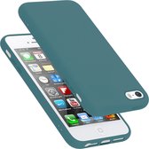 Cadorabo Hoesje voor Apple iPhone 5 / 5S / SE 2016 in LIQUID GROEN - Beschermhoes gemaakt van flexibel TPU silicone Case Cover