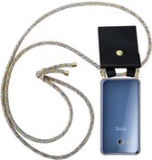 Cadorabo Hoesje geschikt voor HTC OCEAN / U11 in REGENBOOG - Silicone Mobiele telefoon ketting beschermhoes met gouden ringen, koordriem en afneembare etui