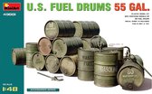 1:48 MiniArt 49001 U.S. Fuel Drums 55 Gals. Set Plastic Modelbouwpakket
