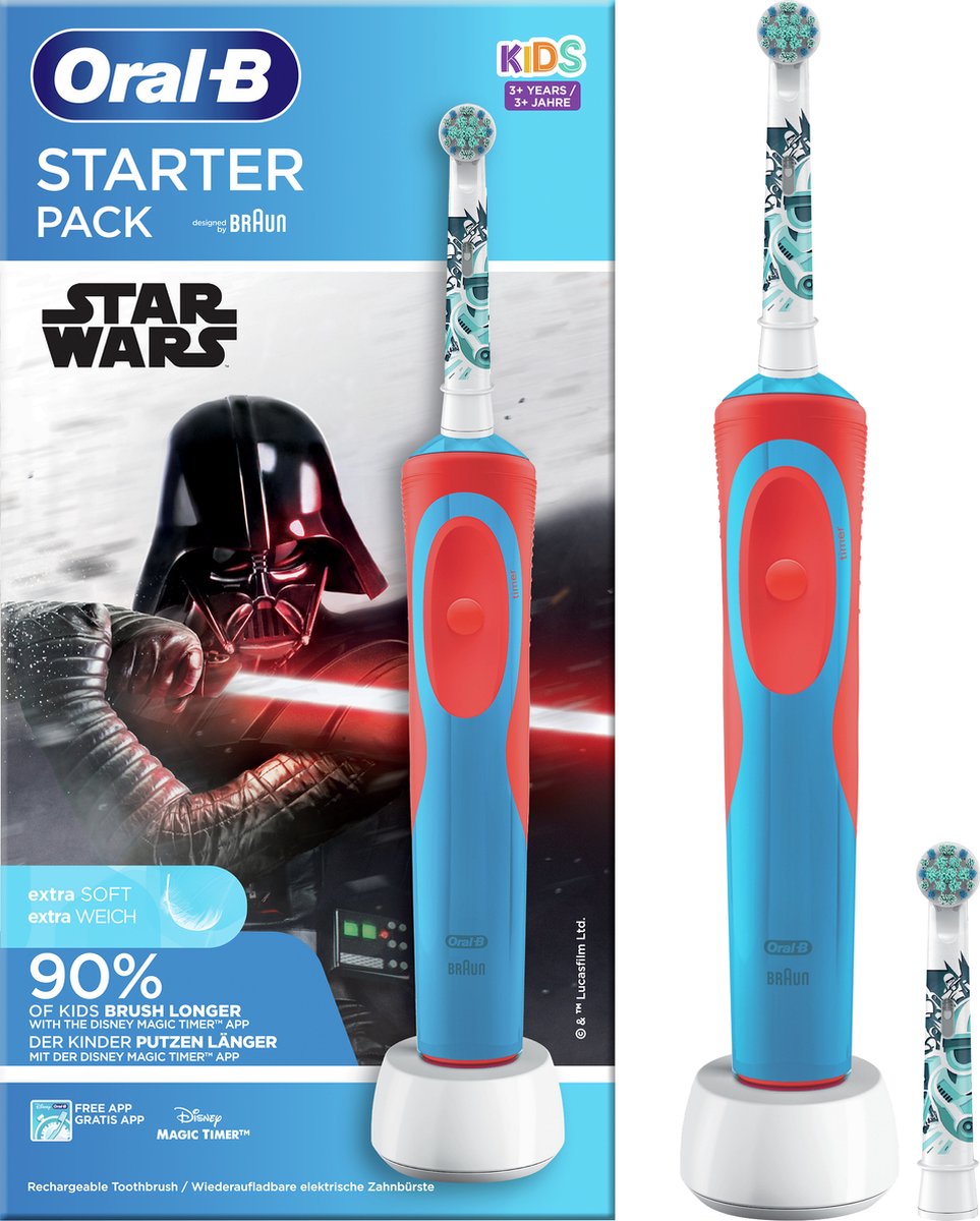 Oral-B Vitality Star Wars - Elektrische Tandenborstel Voor Kinderen - 1 Handvat en 1 Opzetborstels