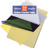 BOTC Transferpapier - 50 stuks Tattoo stencils - A4 Tattoo Papier Transferpaper - 4-laags Carbon Stencil papier