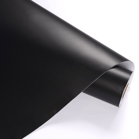 SV. Productie & Lifestyle - Zelfklevende decoratiefolie - Mat zwart - wrap  folie -... | bol