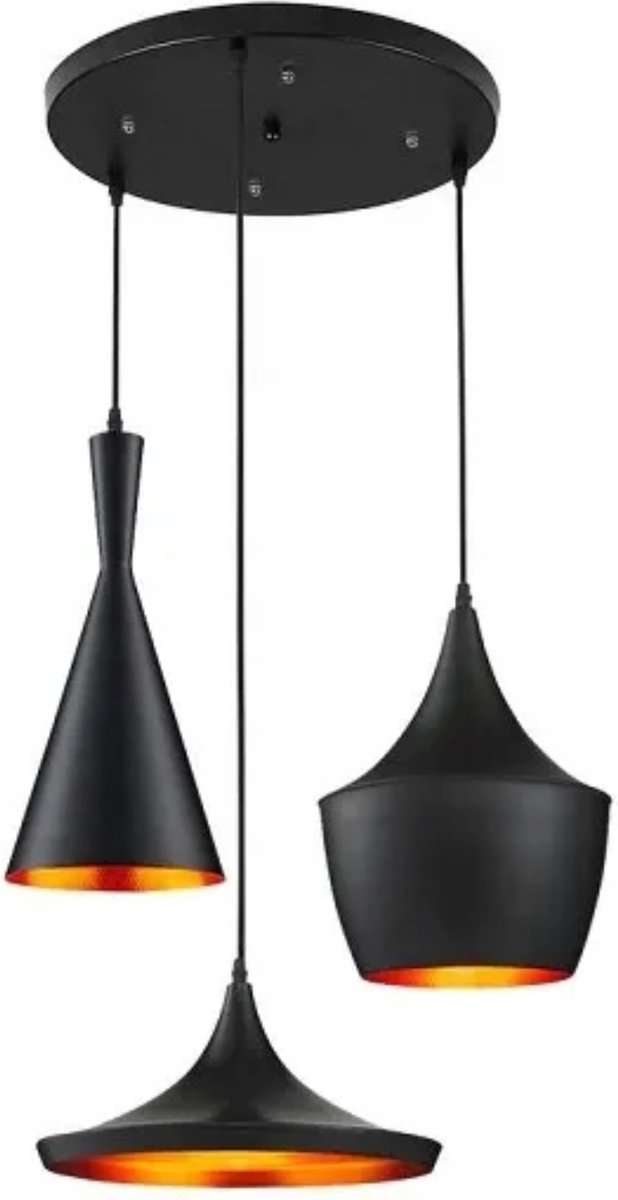 TooLight Costa Plafondlamp - E27 - 3 Lichtpunten - Zwart