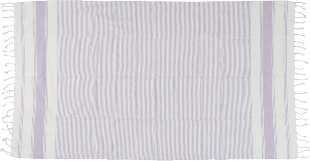 Plaids - Hammam Towel Stripes Cotton Lilac 100x180cm