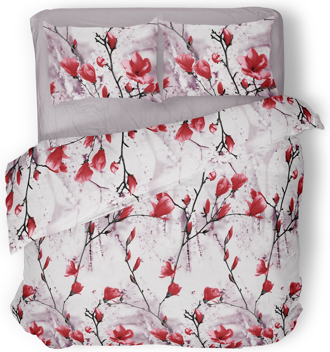 Dekbedovertrek 240x200/220cm - Susy - Roze - Lits Jumeaux - Micropercal