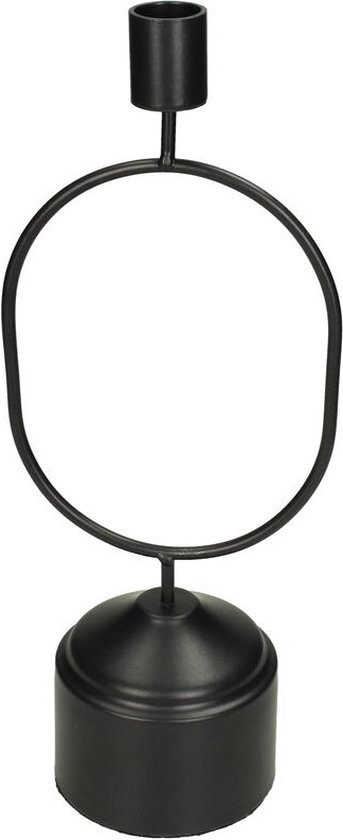 Kandelaren - Candle Stick Metal Black 11.8x8.2x29cm