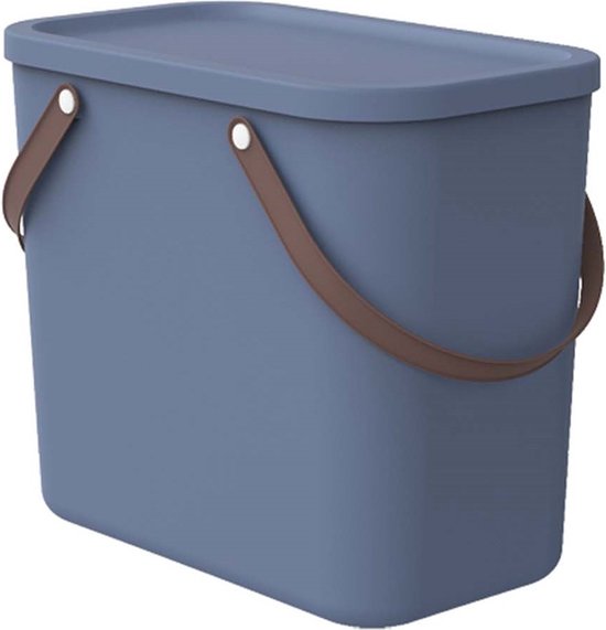 Rotho - Prullenbak van 25L - Opbergcontainer - Blauw