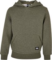 Urban Classics - Basic Melange Kinder hoodie/trui - Kids 110/116 - Groen