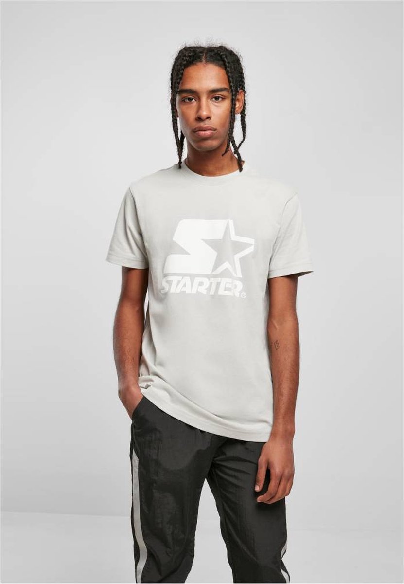 Starter Black Label - Logo Heren T-shirt - M - Grijs