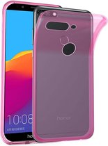 Cadorabo Hoesje voor Honor 7C / Huawei Y7 2018 in TRANSPARANT ROZE - Beschermhoes gemaakt van flexibel TPU Silicone Case Cover