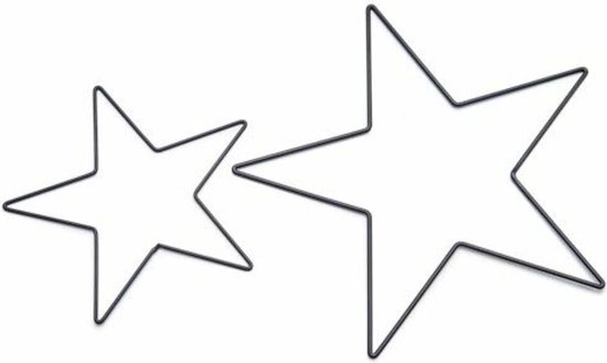 Kerstdecoraties - Metal Star 100cm Black (hollow Tube) - Per Stuk