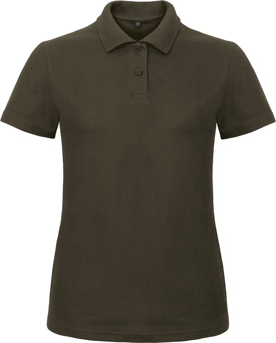 Dames Polo ID.001 Bruin merk B&C maat XL