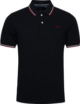 Superdry Vintage Tipped S/ S Polo Polo Homme - Bleu Foncé / Rouge - Taille M