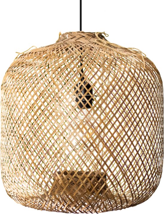 Groenovatie Bamboe Hanglamp - Handgemaakt - Naturel - Ø40 cm