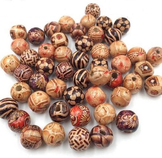 Laten we Ronde Bijenkorf Hout Kraal 50 stuks 18mm ... – Grandado