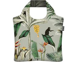 Ecozz tas Tropical Leaves - Studio Onszelf - met rits - 46x41cm