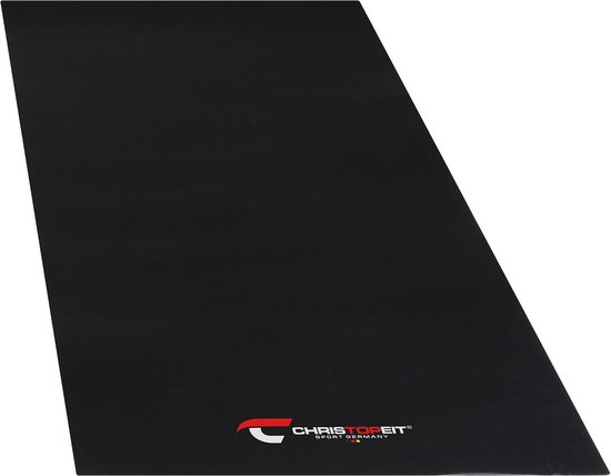 Christopeit Sport Vloerbeschermingsmat - Biedt perfecte houvast en beschermt tegen beschadigingen - Afmetingen ca. 160 x 84 x 0,4 cm - Voor loopbanden - Voor fitnessstations zoals crosstrainers, hometrainers of ergometers - Voor gewichtsbanken