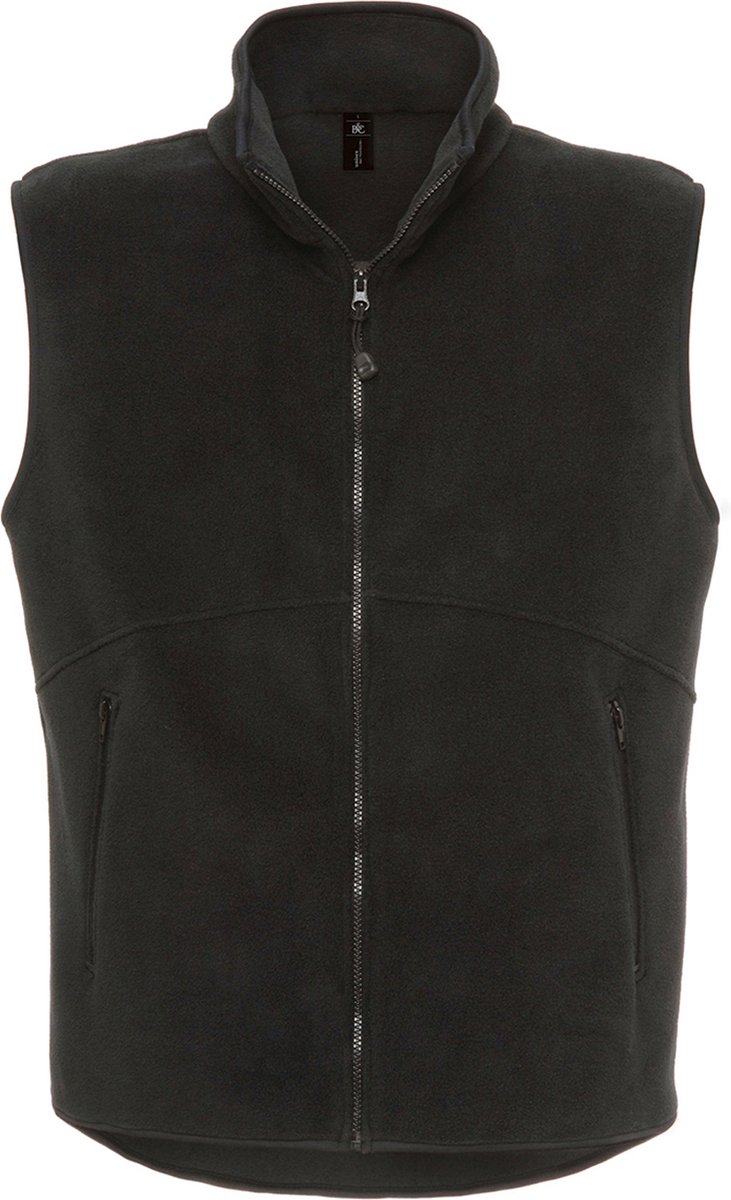 Bodywarmer 'Traveller+ Fleece' merk B&C maat L Zwart