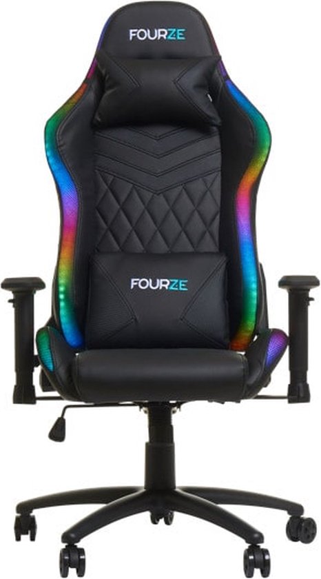 Barry Gemiddeld mooi Fourze Lightning gaming stoel - gamestoel - RGB zwart | bol.com