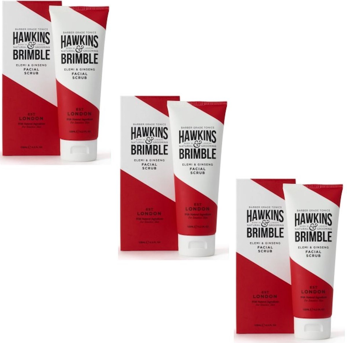 HAWKINS & BRIMBLE - Facial Scrub - 3 Pak