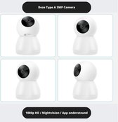 Boze® Type A 3MP Camera – Beveiligingscamera – Babyfoon – Babyfoon Met Camera En App