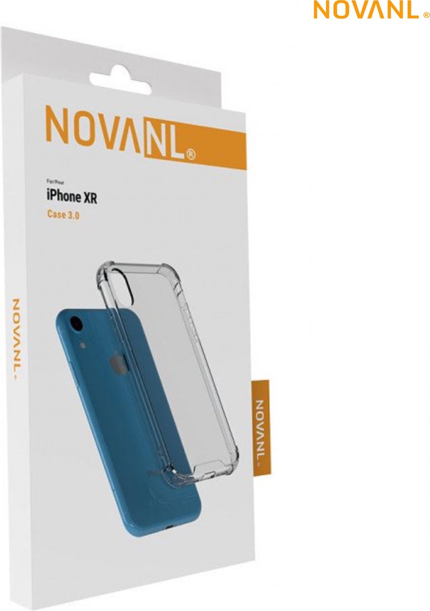 NovaNL Case 3.0 iPhone XR transparant hard/zacht silicone