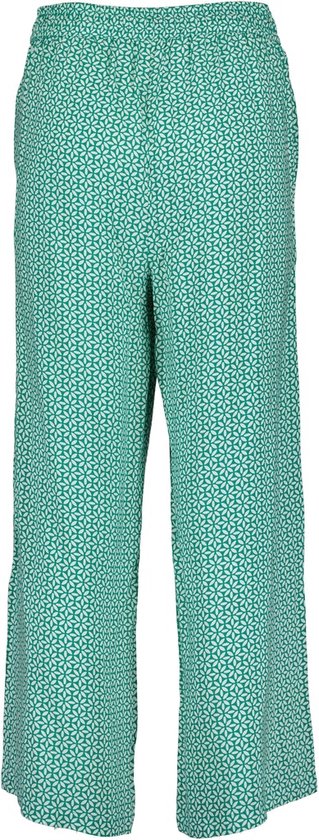 Blue Seven dames broek - broek wijd model - elastiek - groen/wit - 186140 -  maat 38 | bol.com