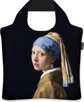 Ecozz - Johannes Vermeer - Girl with a Pearl Earring - 100% gerecycled (rPet) – Öko-Tex - Voorzien van rits - Afsluitbaar - Opvouwbare boodschappentas - Waterresistant – Shopper - Ecovriendelijk - Duurzaam