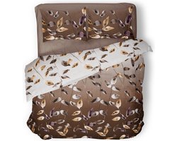 Dekbedovertrek 240x200/220cm - Balu - Bruin - Lits Jumeaux - Micropercal
