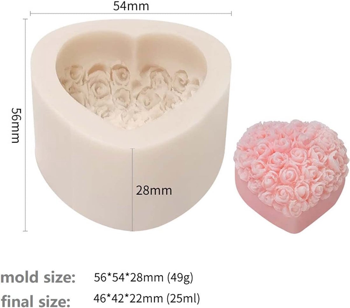 Siliconen Kaarsmal – Paasei Met Tulpenreliëf, 8,3x9,9 Cm, Herbruikbaar, Voor DIY-kaarsen En Zeep