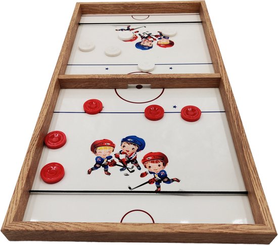 Thumbnail van een extra afbeelding van het spel Sling Puck - Fast Hockey Kids - Goed voor motoriek kinderen - Hoogglans speelveld voor snel schuiven - Grote versie