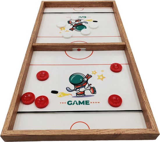 Afbeelding van het spel Sling Puck - The Game Room - Extra Groot XXL - Fast hockey - Sling shot spel - Luxe versie - met hoogglans speelveld voor makkelijk schuiven