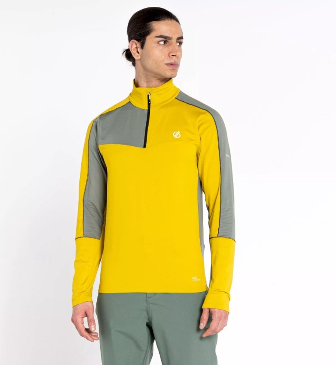 Dare2B Heren Dignify II Core Stretch Pully AntMoss/Agav Geel