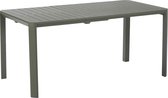 NATERIAL - Table de jardin rectangulaire IDAHO - Table extensible - 110/162 x 82 x 75 cm - 4 à 6 personnes - Aluminium - Vert - Table à manger d'extérieur - Table extensible - Table de jardin - Extensible