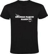 Naar de haaien Heren T-shirt | oceaan | vis | zee | dieren | uitdrukking | klote
