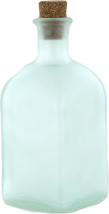 Glazen flesjes 'satiné matglas' met kurk 100 ml (10 cl) per 6 stuks |  bol.com