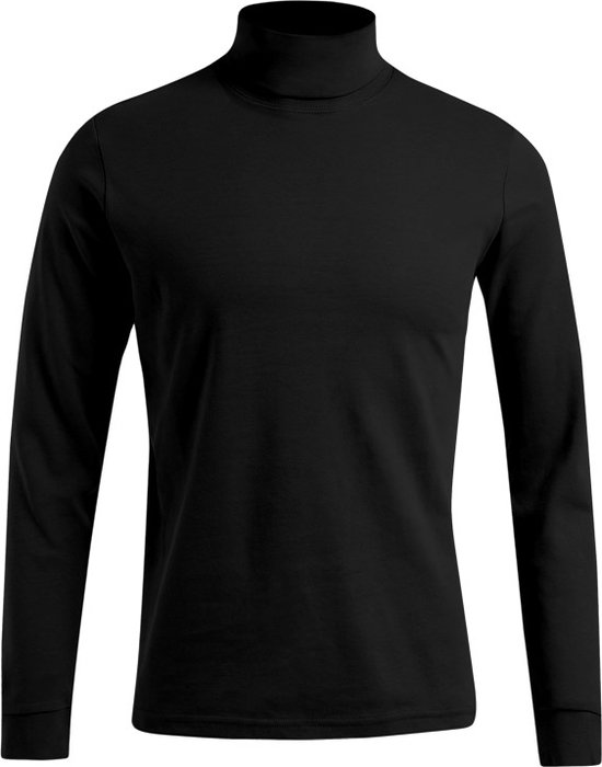 Zwart t-shirt met col lange mouwen merk Promodoro maat XL