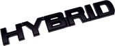 Auto Embleem Hybrid - Zwart - Zelfklevende Badge - Hybrid Embleem - universeel/alle automerken - voor Achterklep - Auto Accessoires