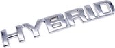 Emblème de voiture hybride - Chrome Argent - Badge autocollant - Emblème hybride - universel/toutes les marques de voitures - pour hayon - Accessoires de vêtements pour bébé de voiture