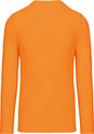 Herenshirt met lange mouwen en ronde hals Orange - L