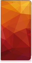 Coque Stand adaptée pour Samsung Galaxy A53 Polygon Rouge